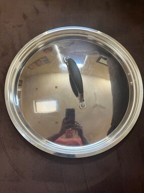 Cuisine Art Stainless Steel Cookware Lid with Gray Handle